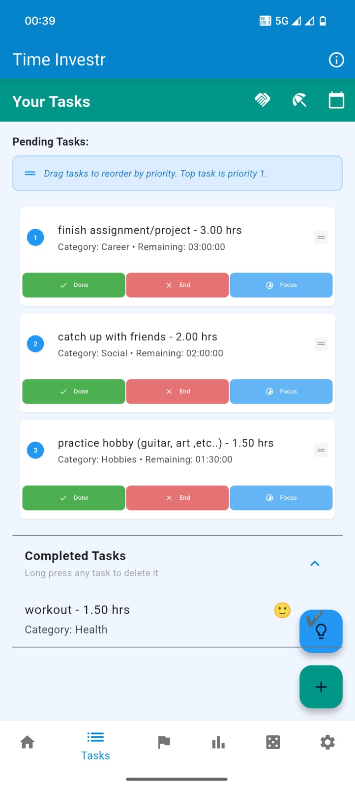 Task In Time TimeInvestr - Invest Your Time Wisely